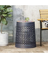 Streamdale Furniture Minimalist Mosaic Accent Table with Lace Cut Frame