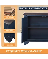 Versatile Retro Console Table with Four Color Options