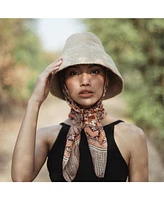 Naomi Jute Clochet Straw Hat in Nude Beige