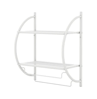 Slickblue 2-Tier Wall Mount Shower Organizer Towel Storage Rack