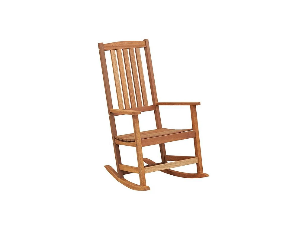 Slickblue Patio Rocking Chair Ergonomic High-Back Outdoor Rocker with Smooth Rocking Base