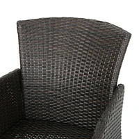 Wicker Patio Dining Chairs - Set of 2, Weather Resistant