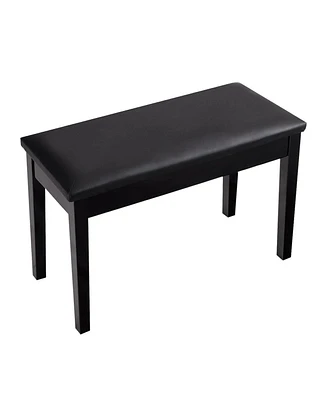 Slickblue Solid Wood Pu Leather Padded Piano Bench Keyboard Seat