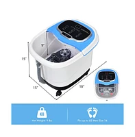 Slickblue Portable All-In-One Heated Foot Bubble Spa Bath Motorized Massager