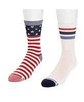 Muk Luks Men's 2 Pack Crew Socks