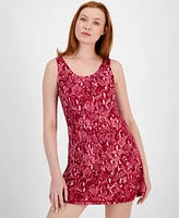 Id Ideology Women's Snakeskin-Print Performance Dress, Created for Macy's