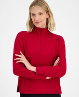 Id Ideology Women's Comfort Quarter-Zip Top, Created for Macy's