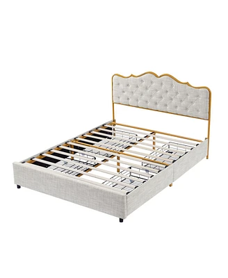 Simplie Fun Elegant full-size bed with storage drawers