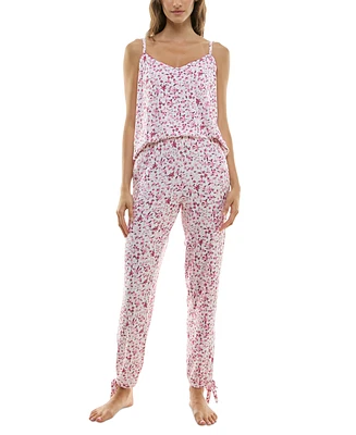 Roudelain Women's 2-Pc. Dosey Ditsy Pointelle Pajamas Set