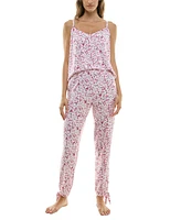 Roudelain Women's 2-Pc. Dosey Ditsy Pointelle Pajamas Set