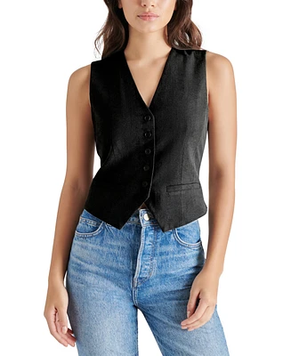 Steve Madden Women's Barrett Button-Front V-Neck Vest