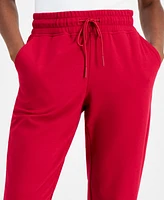 Id Ideology Women's Relaxed Rib-Cuff Fleece Jogger Sweatpants, Created for Macy's