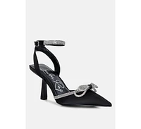 tantrum mid heel diamante jewel sandals