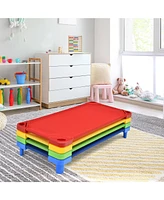 Slickblue Pack of 4 Colorful Kids Stackable Naptime Cot