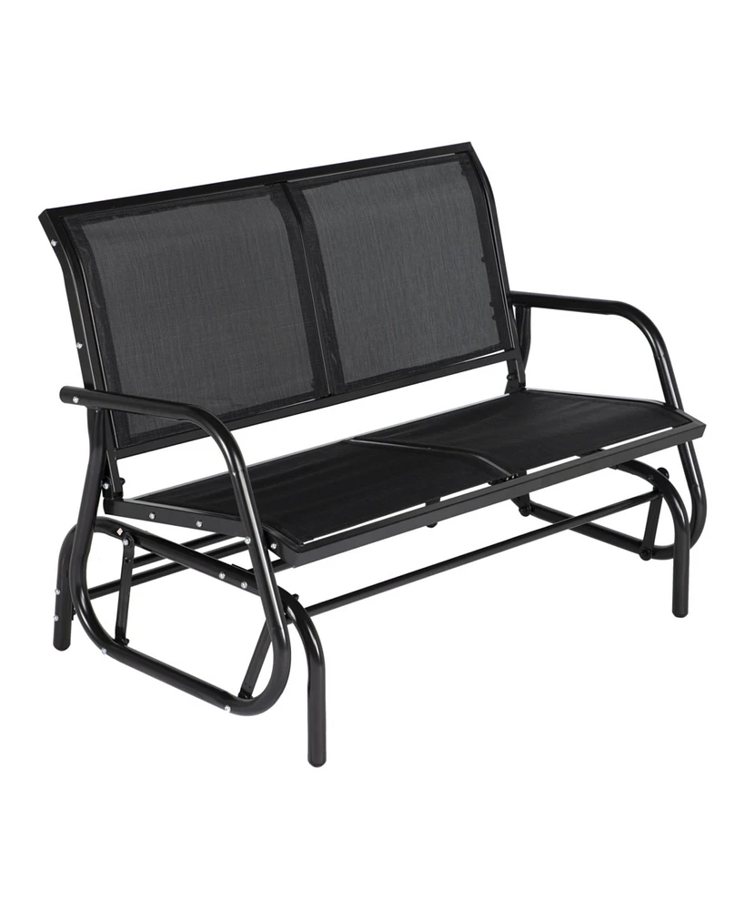 Mondawe 2 People Outdoor Swing Lounge Glider Chair Cozy Patio Bench