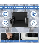 Slickblue Stadium Seat for Bleachers with Back Support 6 Adjustable Positions