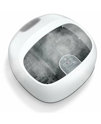 Slickblue Steam Foot Spa Massager With 3 Heating Levels and Timers-White