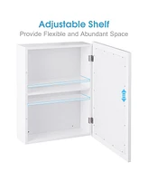 Wall Mounted Adjustable Medicine Storage Mirror Cabinet