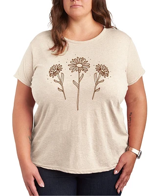 Hybrid Apparel Daisies Plus Graphic T-Shirt