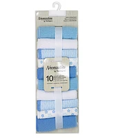Tendertyme Baby Boys and Girls Stars 2 Pack Hooded Bath Towel Wash Cloth Set