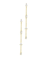 Adornia Gold Mixed Faux Stones Sweeper Earrings