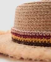 Mango Women's Ribbon Detail Braided Hat