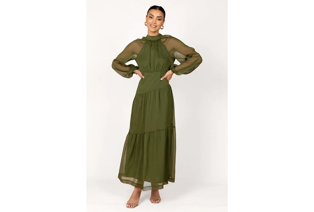 Women's Petal and Pup Julip Sheer Long Sleeve Maxi Dress