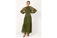 Women's Petal and Pup Julip Sheer Long Sleeve Maxi Dress