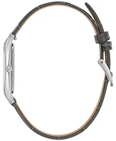 Bulova Men's Sutton Gray Leather Strap Watch 29mm
