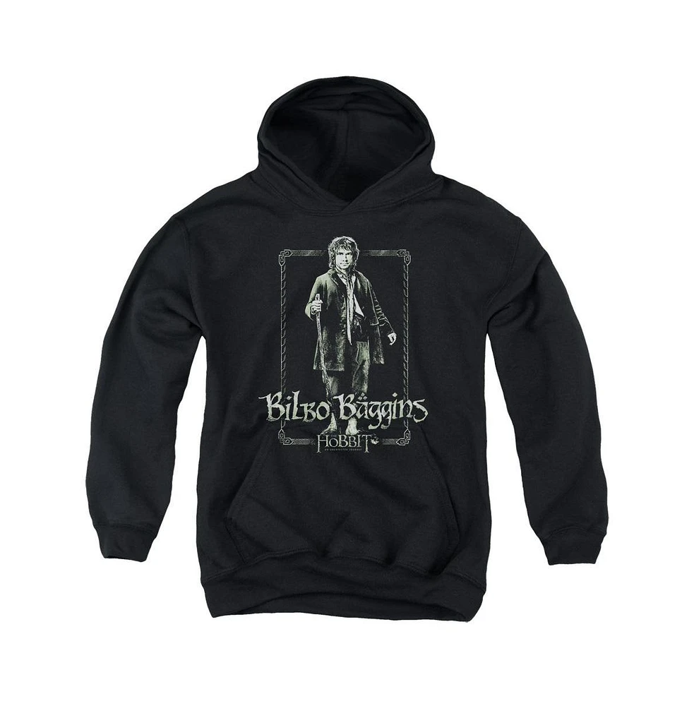 The Hobbit Boys Youth Bilbo Stare Pull Over Hoodie / Hooded Sweatshirt