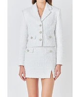 endless rose Women's Tweed Short Jacket