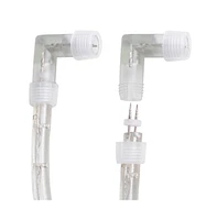 DELight 10pcs L Shape Pin Connectors Accessories with Pin 7x14mm Rgb Neon Rope Lightht