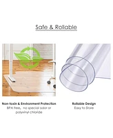 Yescom 48" x 36" Clear Pvc Floor Mat Protector w/ Lip for Hard Wood Floors Home Office Desk Chair