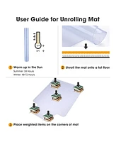 Yescom Office Desk Chair Mat for Carpets Low Pile 36" x 48" Pvc Floor Mat Protector with Lip Eco-friendly 48" x 36" Computer Chair