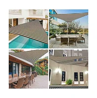 Yescom 20 Ft 97% Uv Block Triangle Sun Shade Sail Canopy Outdoor Patio Awning Yard