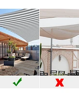 16x16 Ft 97% Uv Block Square Sun Shade Sail Hdpe Canopy Patio Park Backyard