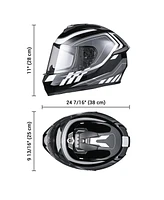 Ahr Run-F3 Full Face Motorcycle Helmet Dot Approve Removable Liner Street Bike Xl