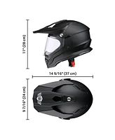 Ahr H-VEN35 Dual Sport Motorcycle Helmet Dot Approved Dirt Bike Off Road Atv S