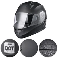 Ahr Run-M3 Modular Flip Up Helmet Full Face Dual Visor Dot Motorcycle Bike