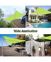 Yescom Rectangle Sun Shade Sail Canopy Awning 10Ft Detachable Pole Kit Outdoor