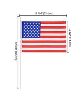 5"x8" American Stick Flag Handheld Mini Us Independence Day Decoration 12 Pack