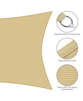 Yescom 19x13 Ft Rectangle Hdpe Sun Shade Sail Canopy 97% Uv Block Outdoor Garden 2 Pack