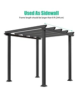 Yescom 8x10 Ft Universal Pergola Canopy Replacement Cover Sun Shade Rod Pocket Patio