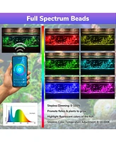 AquaBasik Yescom Led Aquarium Light 22 inch to 30 App Wifi Control Fish Tank Full Spectrum with Extendable Brackets Timer For Freshwater Pl