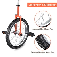 Yescom 18 In Wheel Outdoor Unicycle Skid-proof Tire Fitness Bicycle Balance Training for Adults Teenagers Kids