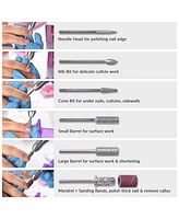 Byootique 30000RPM Pro Pink Electric Nail Drill File Buffer 6 Bits Manicure Pedicure Kit