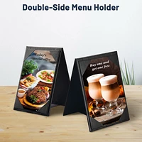 10Pcs 4"x 6" Double-sided Table Tent Holder Menu Holder A-Frame Restaurant Black