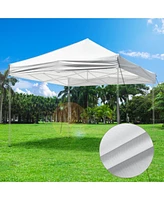 10x10 Ft Outdoor Event Pop Up Shelter Tent Top Replacement with 4 Set Sand Bag