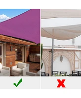 Yescom 13x10 Ft 97% Uv Block Rectangle Sun Shade Sail Hdpe Canopy Cover Net Balcony