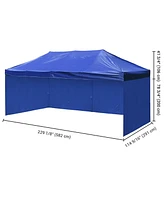 InstaHibit 10x20Ft Pop up Canopy Top Kit 4 Privacy Sidewalls Home Backyard
